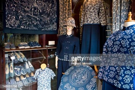 Chinese Printed Blue Nankeen Exhibition Hall French Concession