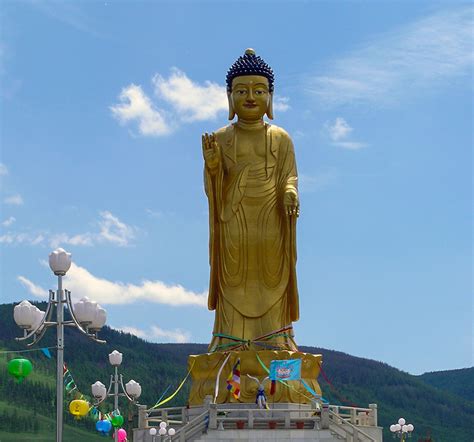 Morin Khuur Statue & Seated Buddha Mongolia