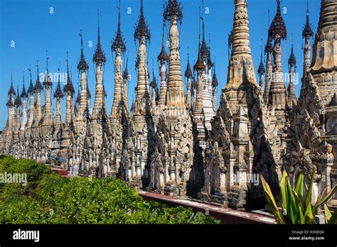 Row of Stupa Ruins Myanmar (Burma)