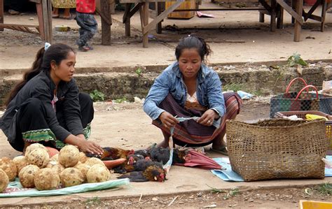 Salavan Market Bolaven Plateau Region