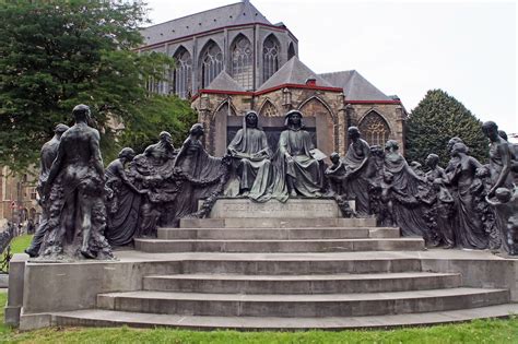 Statue of Van Eyck Brothers Ghent